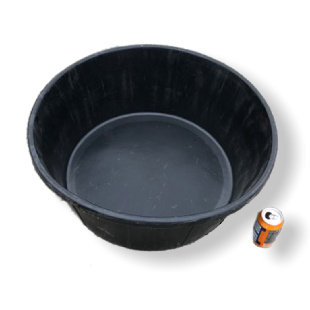 Fortex Rubber Feed Pan, 4.5 Deep, Black - Jeffers